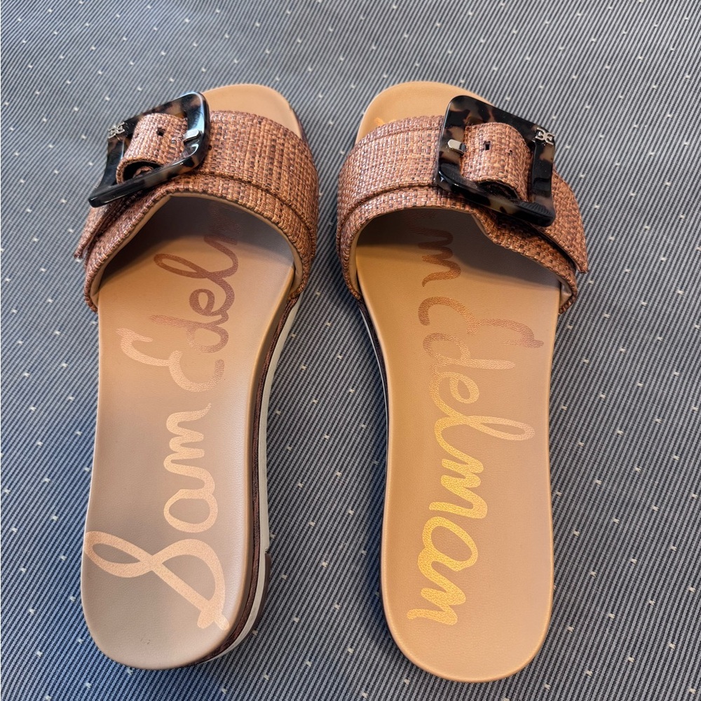 Sam Edelman Brown Casual Sandals with Woven Strap